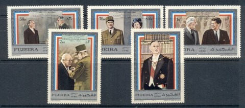 Fujeira-1971-Mi628-632-Charles-de-Gaulle-MUH