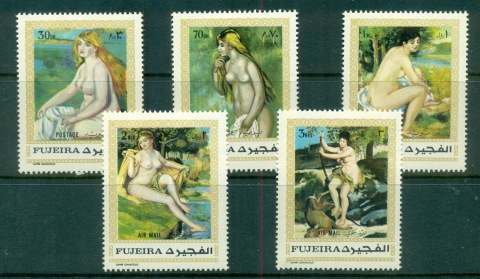 Fujeira-1971-Mi648-652-Nude-Paintings-by-Auguste-Renoir-MLH