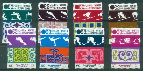 Fujeira-1971-Mi719-726A-Winter-Olympics-Sapporo-MLH