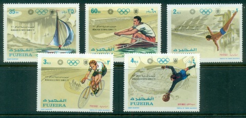 Fujeira-1971-Mi748-752A-Summer-Olympics-Munich-MLH