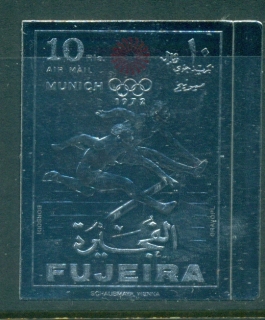 Fujeira-1971-Mi754B-Summer-Olympics-Munich-Silver-Foil-embossed-IMPERF-MLH