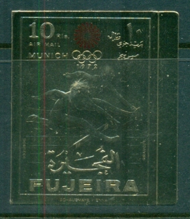 Fujeira-1971-Mi755B-Summer-Olympics-Munich-Gold-Foil-embossed-IMPERF-MLH