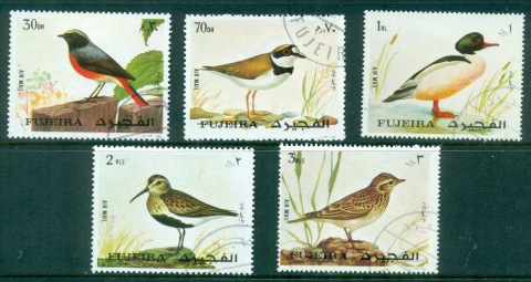 Fujeira-1972-Mi1356-1360A-Birds-CTO