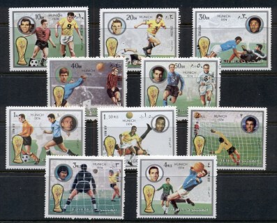 Fujeira-1972-Mi1391-1400-Football-World-Championships-Germany-MUH