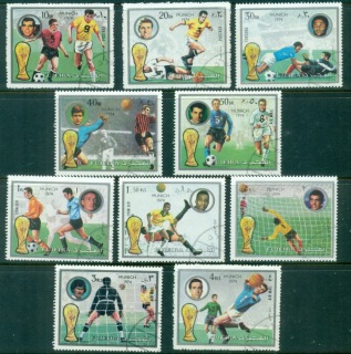 Fujeira-1972-Mi1391-1400A-Football-World-Cup-Germany-CTO