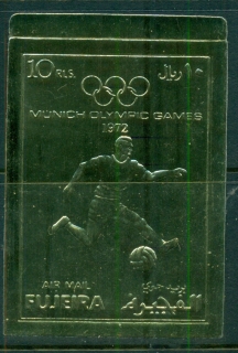 Fujeira-1972-Mi1404B-Summer-Olympics-Munich-gold-foil-embossed-IMPERF-MLH