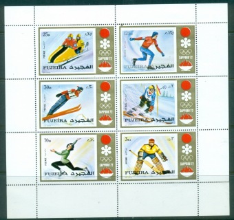 Fujeira-1972-Mi819-824A-Winter-Olympics-Sapporo-sheetlet-MLH