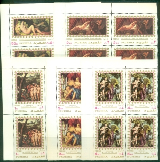 Fujeira-1972-Mi864-868-Nude-paintings-Block-4-MUH
