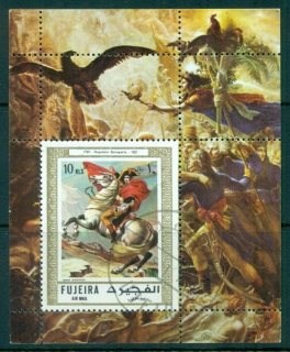 Fujeira-1972-MiMS104A-Napoleon-Bonaparte-150th-Death-Anniversary-MS-CTO