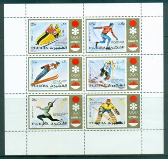 Fujeira-1972-Sapporo-Winter-Olympics-Sheetlet-MUH-lot84446