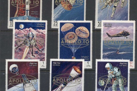 Fujeira-1970-Mi399-407-Space-Apollo-Flights