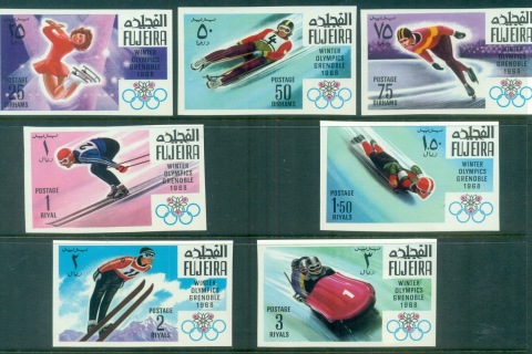 Fujeira-1968-Mi214-220B-Winter-Olympics-Grenoble-IMPERF-MUH