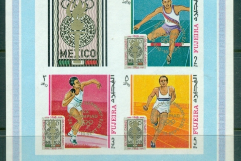 Fujeira-1969-MiMS10B-Summer-Olympics-Mexico-Opt-Gold-Munich-72-MS-IMPERF-MLH