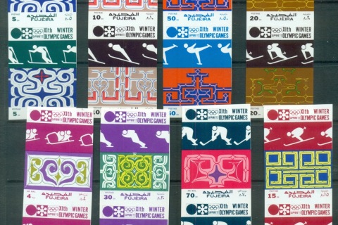 Fujeira-1971-Mi719-726B-Winter-Olympics-Sapporo-prs-IMPERF-MLH