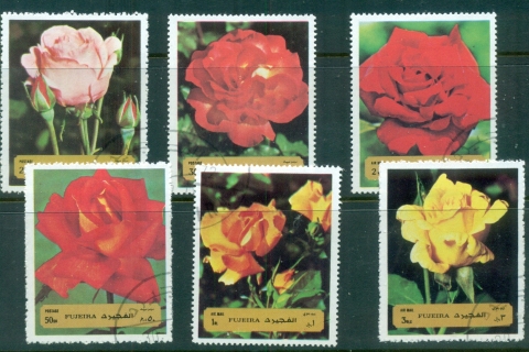 Fujeira-1972-Mi1251-1256A-Flowers