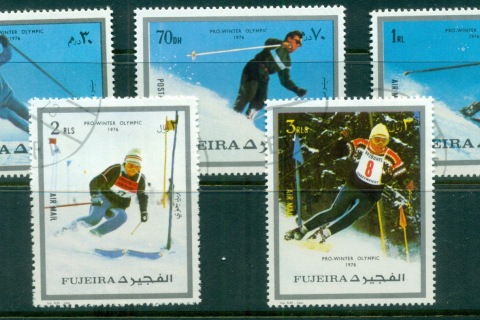 Fujeira-1972-Mi1338-1342A-Winter-Olympics-Innsbruck-CTO