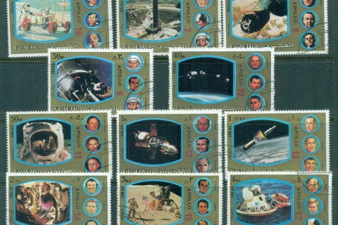 Fujeira-1972-Mi1344-1354A-Apollo-Space-Program-CTO