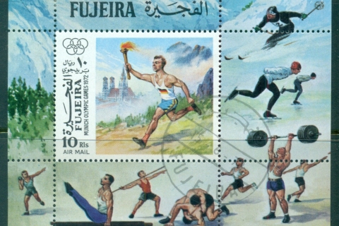 Fujeira-1972-MiMS112A-Summer-Olympics-Munich-MS-CTO