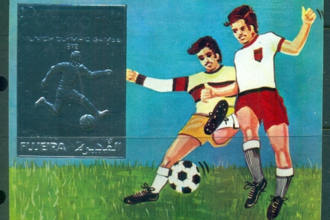 Fujeira-1972-MiMS144B-Summer-Olympics-Munich-silver-foil-embossed-MS-MLH