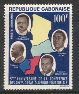 Gabon 1964 Chiefs of State