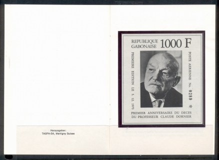 Gabon 1970 Claude Dornier, Aviation, Planes 1000f booklet MS