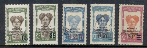 Gabon 1925-28 Pictorials Surch. Asst