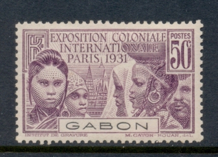 Gabon 1931 Colonial Expo 50c