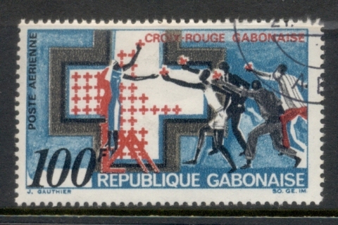 Gabon 1968 Support for Red Cross 100f