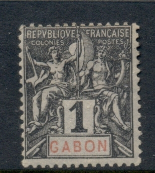Gabon 1904-07 Navigation & Commerce 1c