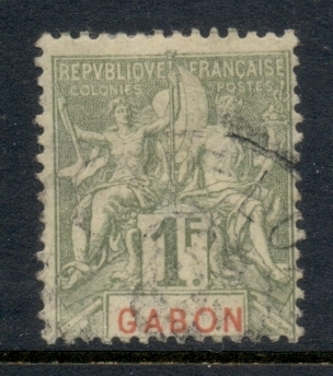 Gabon 1904-07 Navigation & Commerce 1f