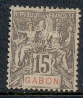 Gabon 1904-07 Navigation & Commerce 15c