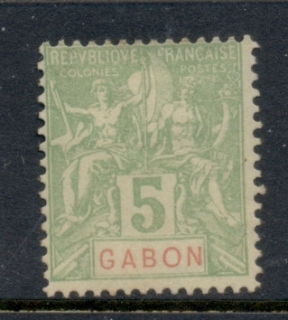 Gabon 1904-07 Navigation & Commerce 5c