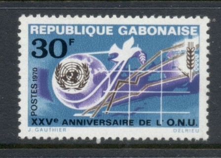 Gabon 1970 UN 25th Anniv.