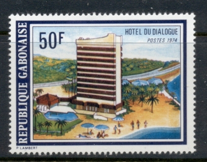 Gabon 1975 Hotel du Dialogue opening