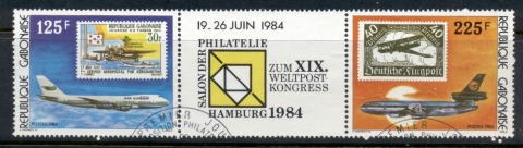 Gabon 1984 World UPU Congress pr + label