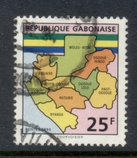 Gabon 1993 Provincial Map 25f