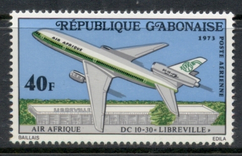 Gabon 1973 DC 10 Plane