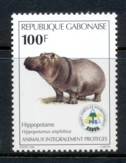 Gabon 1998 Wildlife 100f Hippo