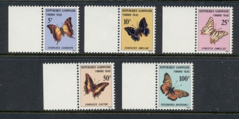 Gabon 1978 Postage Dues, Insects, Butterflies