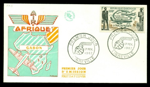 Gabon 1962 Air Afrique FDC