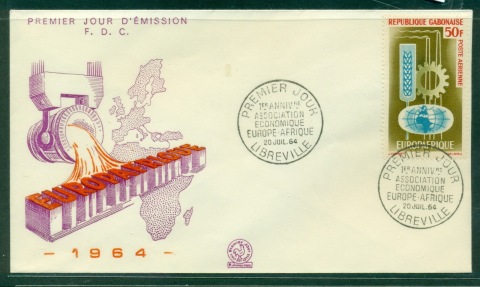 Gabon 1964 Europ Afrique FDC