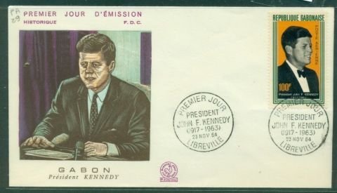 Gabon 1964 JFK Kennedy FDC