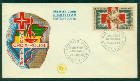 Gabon 1965 Gabonese Red Cross FDC