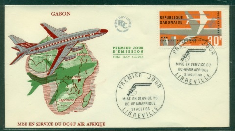 Gabon 1966 Air Afrique FDC