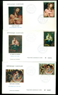 Gabon 1968 Paintings 3x FDC