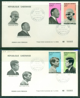 Gabon 1969 Exponents of Non Violence 2xFDC