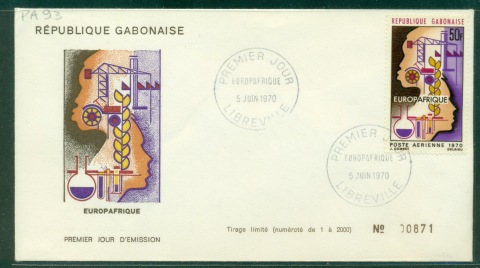 Gabon 1970 Europ Afrique FDC