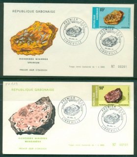 Gabon 1971 Minerals 2xFDC