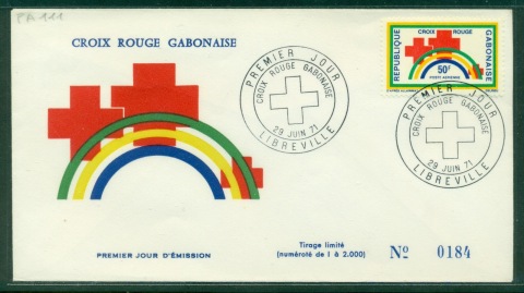 Gabon 1971 The red Cross of Gabon FDC