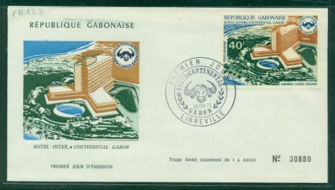 Gabon 1972 Hotel Intercontinental FDC